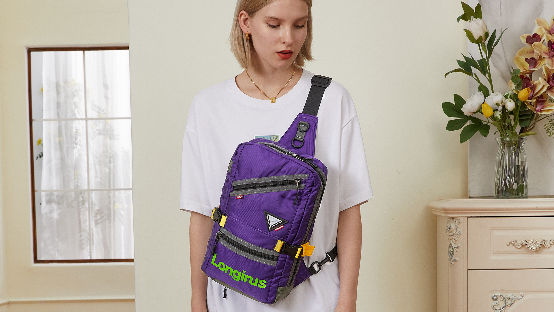 FIREFIRST X Neon Genesis Evangelion Sling Crossbody Bag,Japanese
